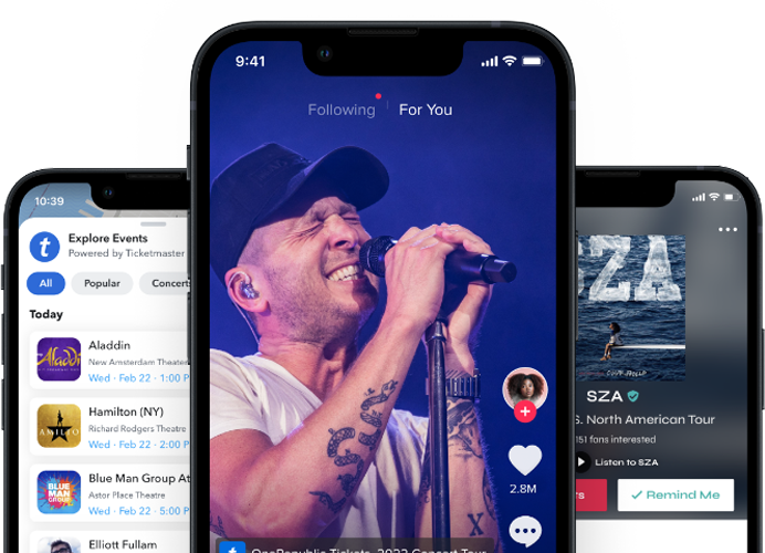 Ticketmaster Mockup Ticketmaster App